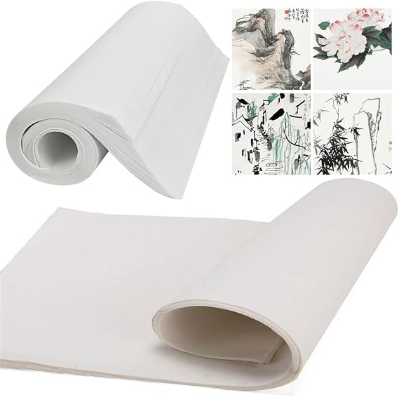 120 Sheets Chinese Sumi Paper 38 x 27 cm Chinese Calligraphy Paper Rice Paper Xuan Paper Sumi Paper Rice Paper for Beginners and Lovers of Chinese Calligraphy and Painting