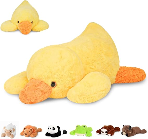 Niuniu Daddy Weighted Stuffed Animals, 20 in 3.3 lbs, Duck Plush Pillow