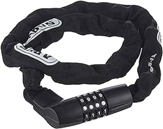 abus safe 1385/75 chain lock hardened steel combination lock 6 mm thick square chain abus security level 6