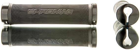 CHROMAG Palmskin Unisex Adult MTB/MTB/Cycle/VAE/E-Bike Handles, Black/Black, 142 mm Long | bike-grips-and-accessories