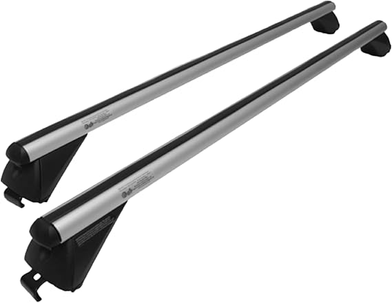 Aluminium Lockable Roof Rail Railing Rack Bars Compatible For Cars With Flush Profiled Rails - TUV/GS Tested (1.35 Meters)