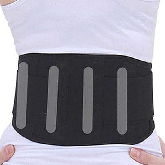 Adjustable Lumbar Brace Belt Tourmaline Self-Heating Magnetic Therapy Waist Lower Back Support for Spasm Sprain Herniated Disc Relief Pains (Size : L)