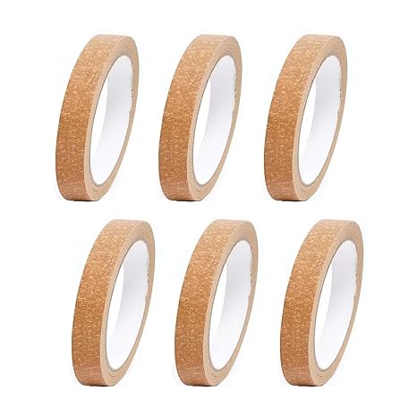 Masking Tape, 0.6 Inch/15 mm, 13 Yards, 6 Rolls, Coffee Color, Painters Tape, Arts & Crafts Tape for DIY, Decorative, Drafting Craft Tape, Gift Wrapping, Total 255 Feet & 78 M