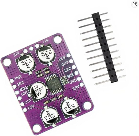 QOXEZY PCM1808 Audio ADC Board Module, 24-Bit Analog Input Decoder for ADC, 64x Oversampling Decoder, I2S Interface for Audio Player(1PCS)