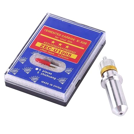 Blade Plotter Cutting Blade 15 Pieces Tungsten Steel Plotter Cutting Blade Cutting Tool 30 45 60 Degree with Holder