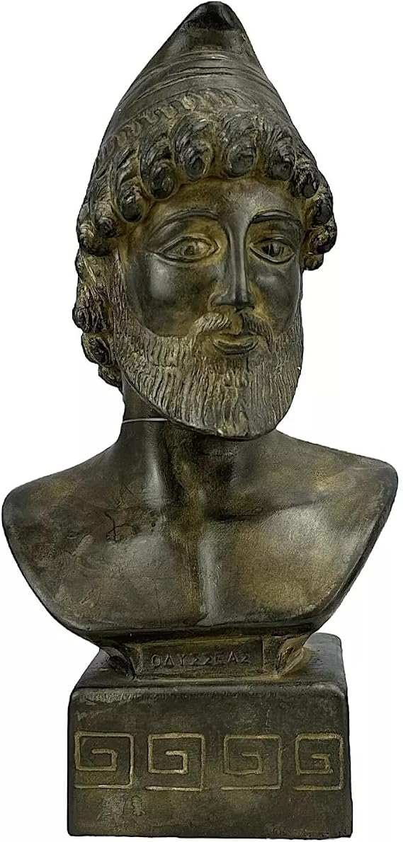 Odysseus Greek King of Ithaca Bust War Hero Moldano Statue Sculpture