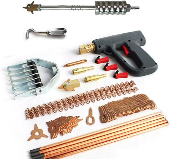 86 Pieces Car Dent Puller Kit Dent Removal Tool Body for Car Repair Spotter Accessories Spotter Welding Machine Body Repair Dent Set Tool Set for Removing Dents