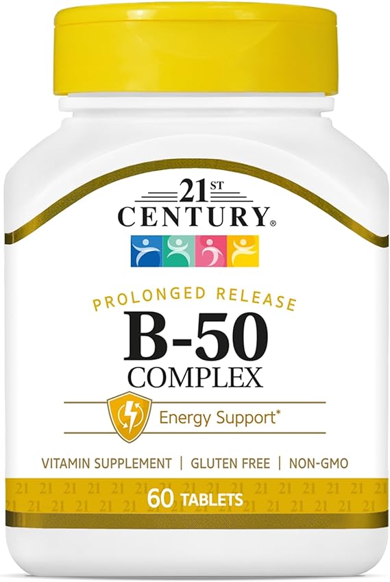 21st Century B-50 Complex Prolonged Release Tablets, Energy, 60 Count