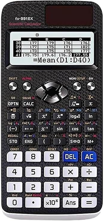 FX-991EX Scientific Calculator Engineering Scientific Calculator with 552 Functions LCD Display for Students New Black Black