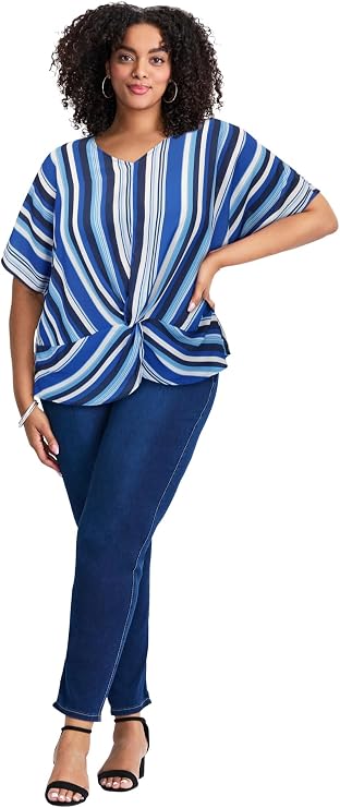 Avenue Knot Front Dolman Sleeve Blouse