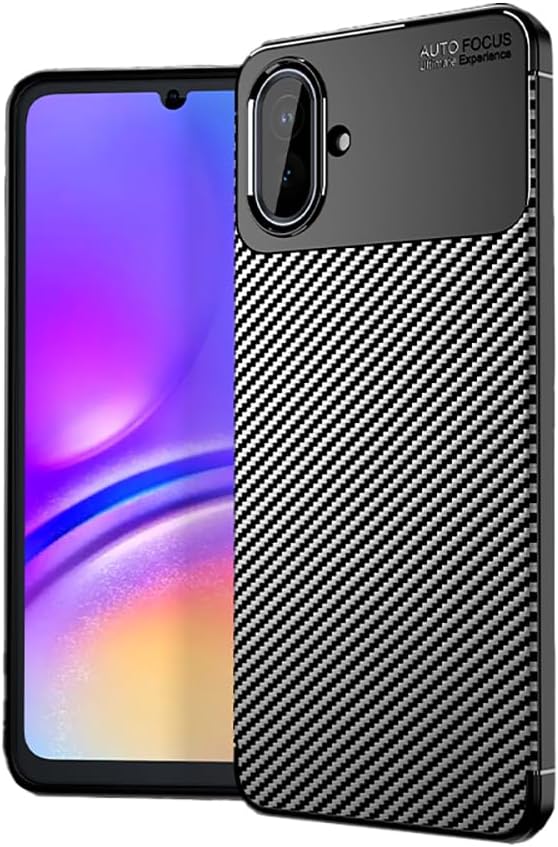 Silicone Case Compatible with Coverzone Samsung Galaxy A07 TPU Negro Silicone Ultra Slim Fit Case Carbon Delux case Compatible with Black