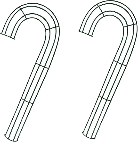 2 Pack 16 Inch Wire Wreath Frame,Candy Cane Wreath Form for Crafts | Wire Metal Floral Flower Wreath,Christmas Valentines Day Winter New Year Wreaths Decoration for Front Door Making Supplies