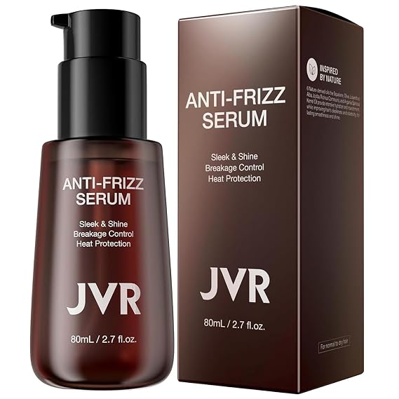 JVR Hair Serum for Frizzy & Damaged Hair, Heat Protectant Oil 2.7 oz