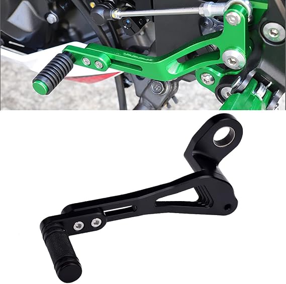 Motorcycle Accessories AdjustableShifter Pedal Toe Pegs Left Gear Shift Lever Compatible with Kawasaki ZX-4R ZX-4RR ZX-25R (Black)