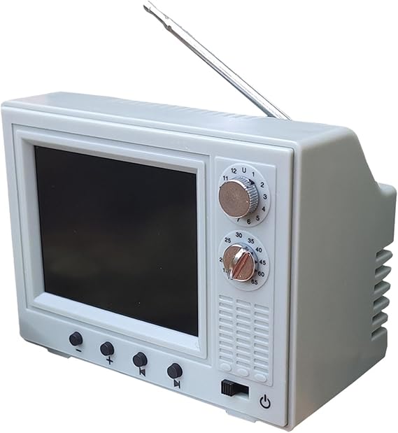 Mini Working TV Miniature Television 1:12 for Ornament Gift Toy Tiny Playable Television Mini Working TV for Dollhouse, Light Green