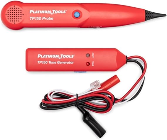 Platinum Tools TP150 Tone and Probe Set for Tracing Twisted-Pair Phone and Network Cable, 100 Hz to 300 kHz Sensitivity, Tapered Tip