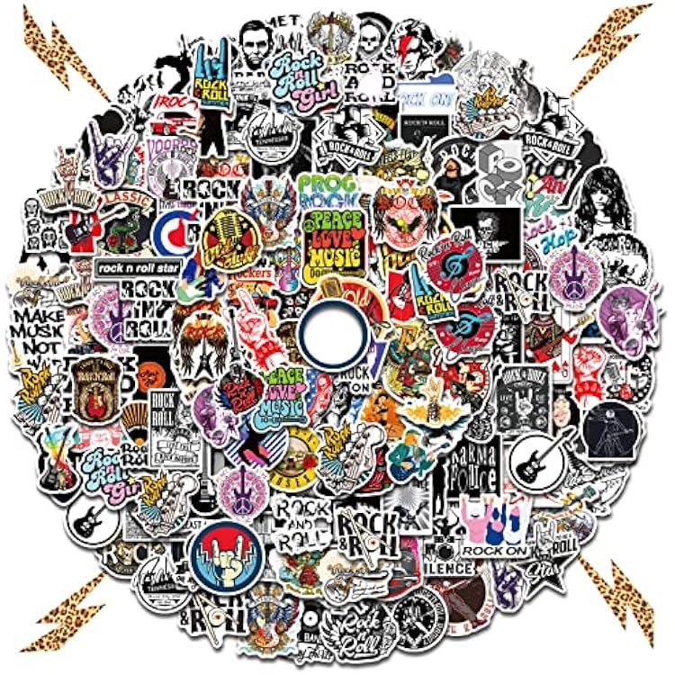 LIFEBE 150 PCS Rock Band Stickers,Classic Rock and Roll Sticker Pack for Adults, Cool Metal Punk Music Decals for Guitar Laptop Skateboard Water Bottle Helmet