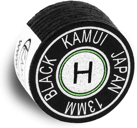 KAMUI Black Laminated Pool Billiard CUE TIP - 1 pc (Hard, 13 mm)