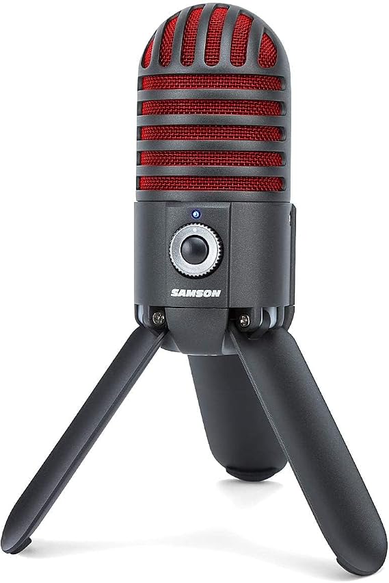 Samson Meteor Mic USB Studio Microphone, Titanium Black/Red - Limited Edition
