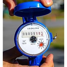 SUPERIOR Water Meter - Water Usage Meter for Changing water Filters with High Quality Build - Water Meters with Easy to Read Non Resettable for Consistent Tracking Measuring US Gallons -