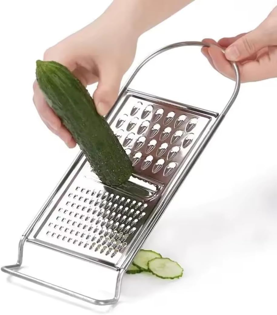Steel Grater Stainless Steel Multi-Purpose and Durable Design Vegetable Cheese and Fruit Grater with Ergonomic Handle Easy to Clean Practical and Stylish Easy to Store for the Kitchen