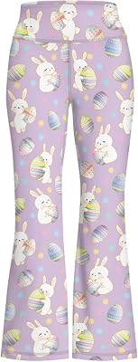 Girls Athletic Leggings Dance Workout Running Yoga Pants Bell Bottom Flare Kids Yoga Leggings High Waisted