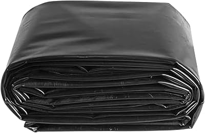 Underlay Pond Liners 0.12mm Thick, Impermeable Damp Proof Tarp Film for Fish Ponds Water Gardens Landscaping 4x6m 5x8m 6x10m 8x12m 10x15m Heavy Duty HDPE Pools Membrane19.7x39.3ft