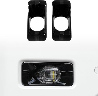 CTH for Toyota Land Cruiser 2024 2025 2026 Exterior Front Fog Light Lamp Decorative Cover Trim Car Accessories 2pcs Glossy Black