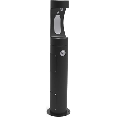 Pedestal Bottle Filler, Fr, Blk