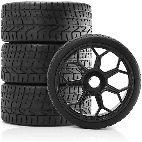 RC Upgrades Spare Parts For Arrma For Felony For Infraction 6S For BLX 4pcs 101MM RC Tires 3.9" OD Honeycomb Wheels Modification Repair Parts(Black)
