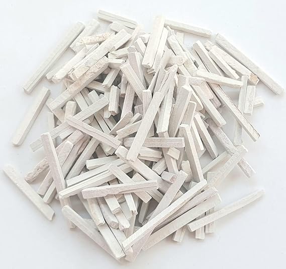 Slate Pencils White Color Natural Chalk 5-9 mm Thick, Low Dust Chalks Stick Bulk for Chalkboard Blackboard Non-Toxic Classroom, Office and Home Use, tible para comer | 250gm/0.5lb