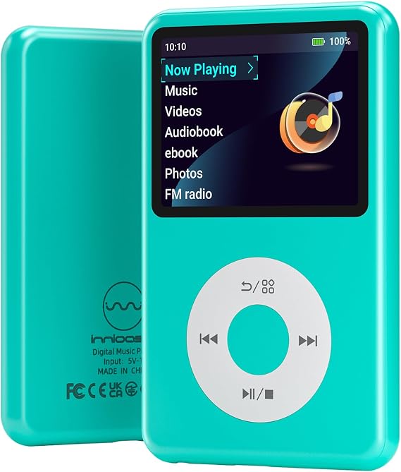 Mp3 Player with Bluetooth Y1 Portable Music Digital Players Supports Playlist Audiobook Video Nice Gadget for Kids Blue