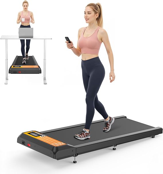Compact Walking Treadmill Pad with 08% Incline | 4-in-1 Treadmill with handle,2.5HP, 270 lbs,Perfect for Running, Walking & Under-Desk Use,Quiet Operation for Home or Office