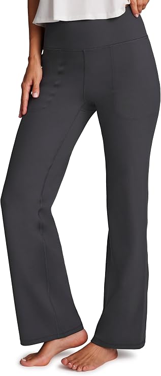 RBX Active Women's Yoga Pants Ultra Soft Bootcut Flare Legging with Pockets