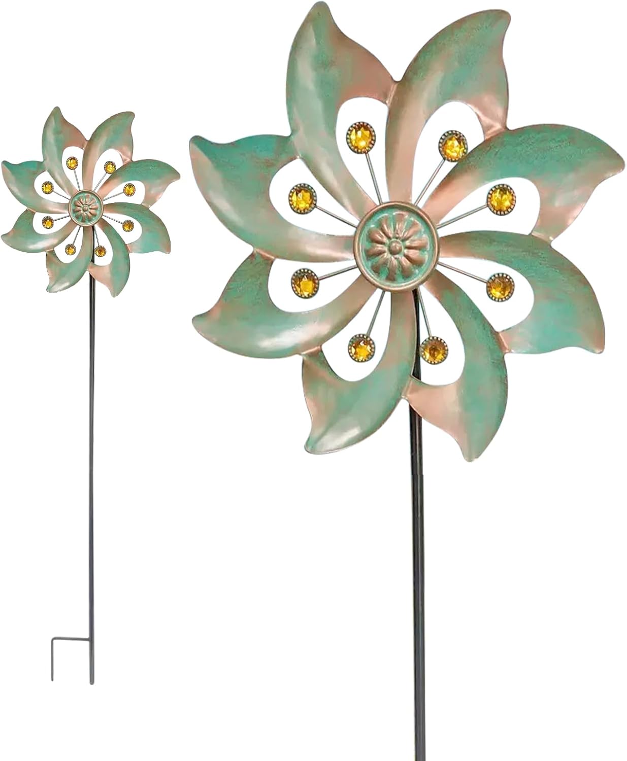 Wind Spinner, Metal Windmill for the Yard, Kinetic Wind Spinner for Outside, Easy Spinning, Metal Wind Sculptures Spinners for Patio Lawn Garden Bronze