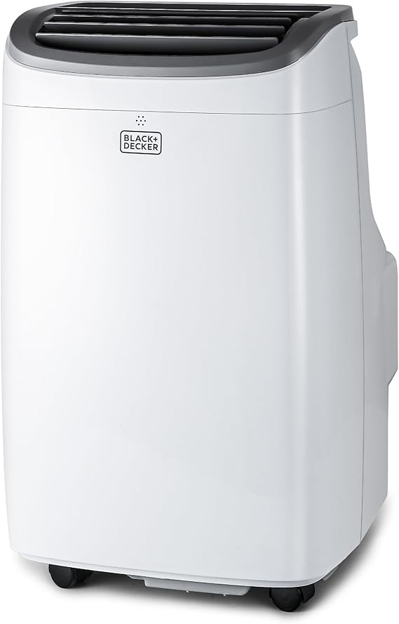 BLACKDECKER Portable Air Conditioner, 8,000 BTU 3,950 BTU SACC for Rooms up to 400 Sq. Ft., Portable AC with Follow Me Remote Control and Window Kit, BPACT08WT, White