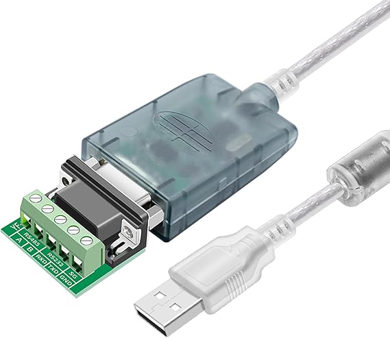 USB to RS485 RS232 Converter Cable, with CH340+ZT485 Chipset Serial Port Connector, 3.3 Feet Extension Cable Industrial Adapter Supports Windows XP 7 8/Linux/Mac