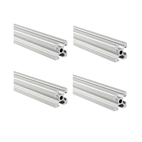 2020 Aluminum Extrusion T Slot 1500mm Long Silver 4 Pack, Extruded Aluminum Profile T-Slot 20 Series European Standard Anodized Linear Rail 20 x 20 59.06" 4Pcs