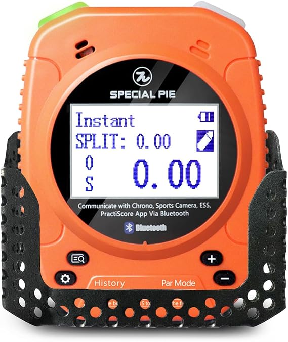 Shot Timer and Metal Case Bundle (Orange/Black)