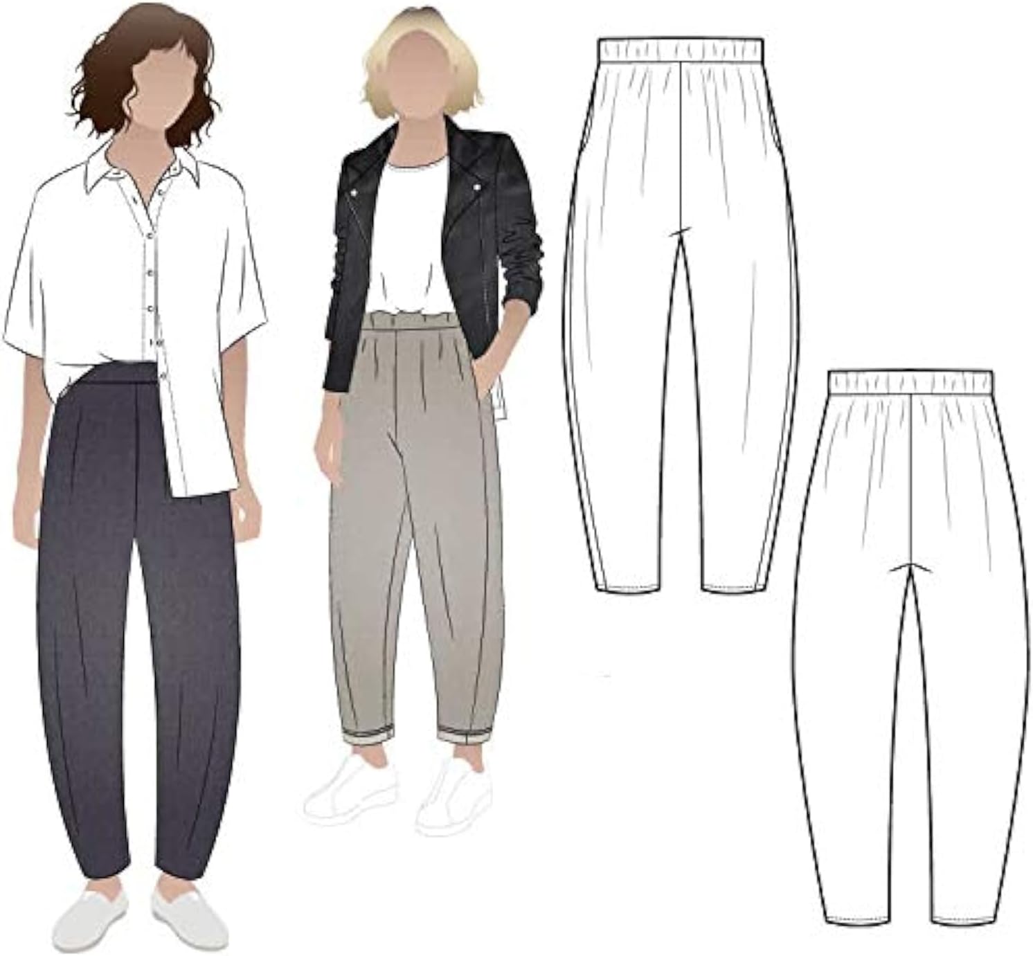 Style Arc Sewing Pattern - Bob Woven Pant Sizes 04-16