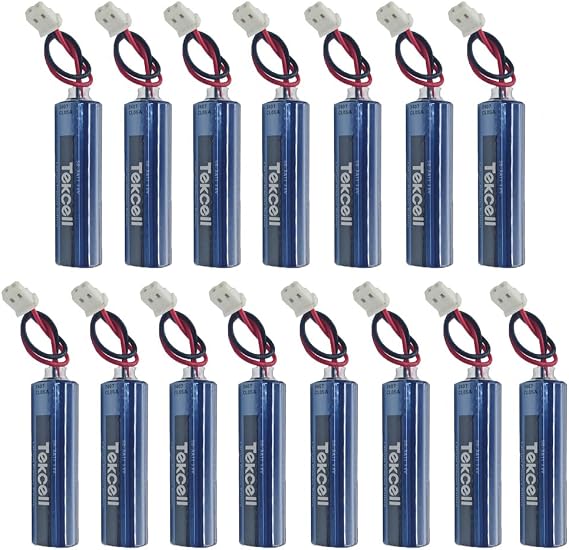 (15-Pack Tekcell SB-AA11 2400mAh 3.6V Size AA Non Rechargeable Disposable Lithium Battery with White Plug