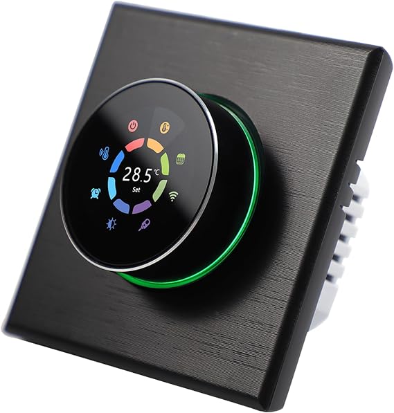 Docooler WiFi Smart Thermostat Temperature Controller Weekly Programmable Button Control/Mobile APP/Voice Control Compatible with Alexa/Google Home/Tuya App - for Water/Gas Boiler 5A
