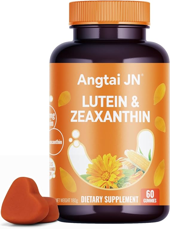 Lutein Gummies Eye Health Supplement with Zeaxanthin & Vitamin A Blue Light Protection, Orange Flavor, Supports Vision Care for Adults Vegan, Non-GMO, Gluten Free (60 Count)