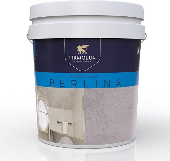 Marmorino Berlina Authentic Venetian Plaster | Smooth Plaster | Made in Italy from Lime & Marble | Gray-Blue Colors (14) | Color: BM1454 Sleepy Hollow