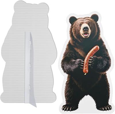 Bear 2FT Life Size Cardboard Cutout, A Fun Animal Standup for Party Decor, Safari Theme Birthday Decorations, 1 PC