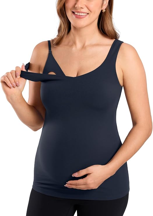 MOMANDA Maternity Nursing Tank Tops