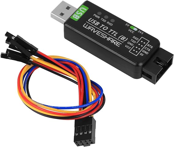 Industrial USB to TTL Adapter, USB to UART Serial Converter with Original FT232RNL Onboard & Multi Protection Circuits Support Win7/8/8.1/10/11, Mac, Linux, Android, Wince