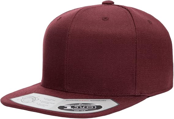 Flexfit Men's 110 Classic Snapback | Trucker Cap, Flexfit Tech, Hard Buckram, Structured, Matching Snapback Closure, Silver Underbill