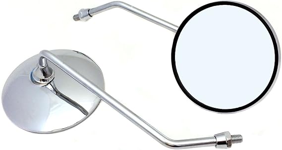 MMG Mirror Set, 8mm RH/RH Thread, Chrome Round