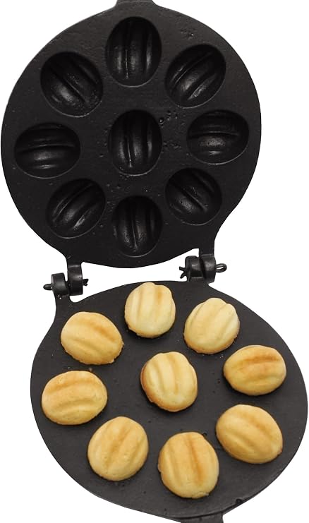 Walnut Cookie Mold Maker 9 Non-Stick - Oreshki Mold Maker - Walnut Cookie Molds - Russian - Oreshki Maker - Oreshnitsa Nut Cookies Maker
